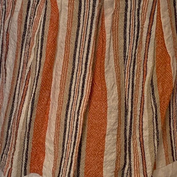 Love 21 Striped Linen Cotton Blend Skirt - Picture 2 of 8